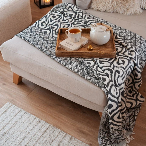 ÁGYTAKARÓ - FEKETE SZÜRKE