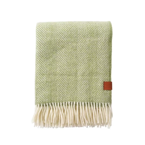 Herringbone gyapjú takaró - Aloe Vera