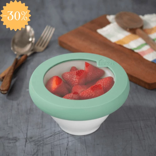 FOOD HUGGERS üveg-szilikon tető S - zöld FOOD HUGGERS üveg-szilikon tető S - zöld