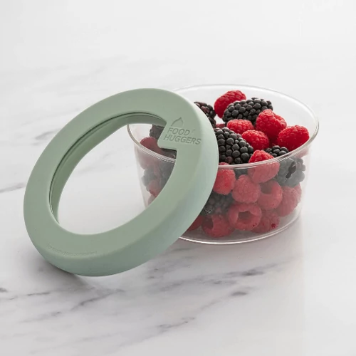 FOOD HUGGERS üveg-szilikon tető XS - zöld 