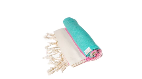 BrightMe Amalfi törölköző - PINK-TÜRKIZ