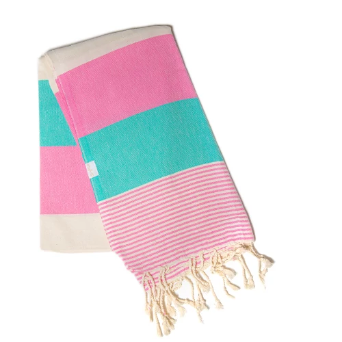 BrightMe Amalfi törölköző - PINK-TÜRKIZ