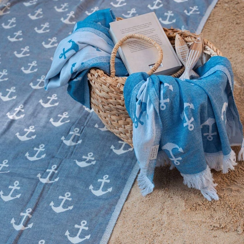 BrightMe Belize törölköző - ANCHOR KÉK