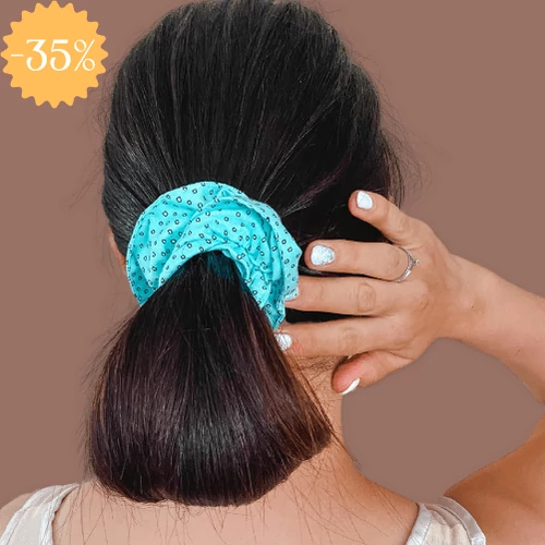 BrightMe Scrunchie hajgumi  - TÜRKIZ