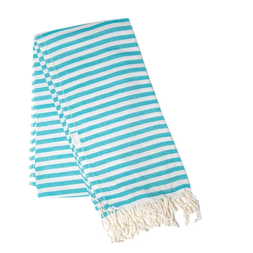 BrightMe Santorini törölköző - TÜRKIZ-FEHÉR BrightMe Santorini törölköző - TÜRKIZ-FEHÉR